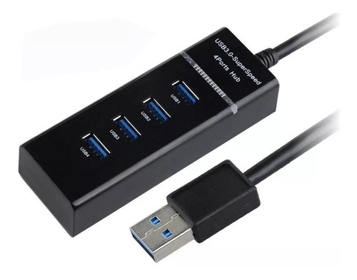 Hub Usb 3.0 Con 4 Puertos Usb De Alta Velocidad 5gbps 30cms