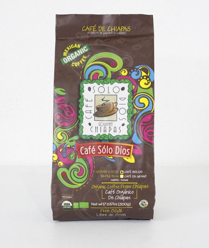 Solo Dios - 2 Bolsas De Cafe Molido Organico 500gr