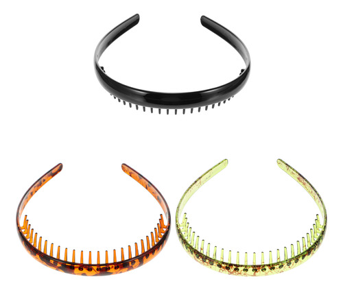 Cascos Con Diadema Dentada, 3 Piezas