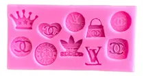 Comprar Molde De Silicona Marcas Carteras Logos Corona Fondant