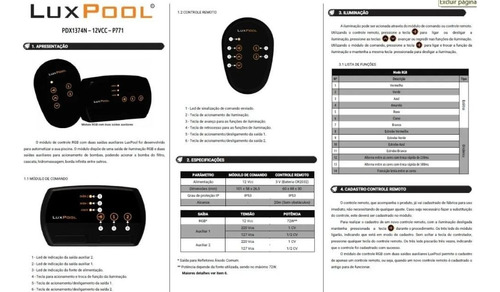 Automação Piscina Luxpool Módulo Rgb Com 2 Saídas Auxiliares