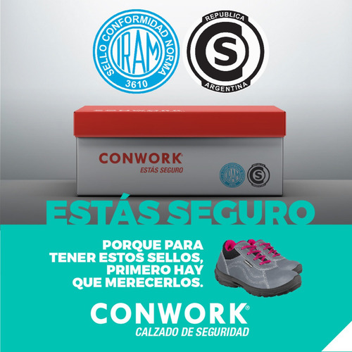 Imagen 7 de 10 de Zapatillas De Seguridad Mujer Conwork 201za