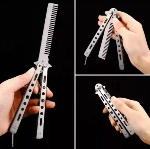 Cuchillo Plegable Con Forma De Mariposa De Acero Inoxidable
