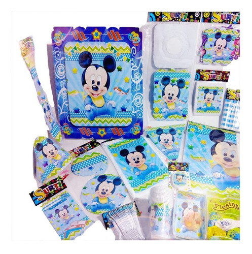 Decoración Infantil Fiesta Mickey Bebé Set X12