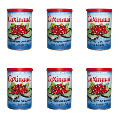 Caxinauá Guaraná Pó 70g (kit C/06)
