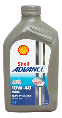 Aceite Para Motor Shell Advance Ultra Sintético 10w-40 X 1 L