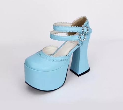 Sapato Salto Alto Lolita Cosplay 12.5cm