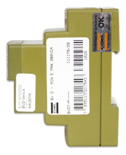Rele Monitor De Tensão Trifásico Coel 380vca Bvdt