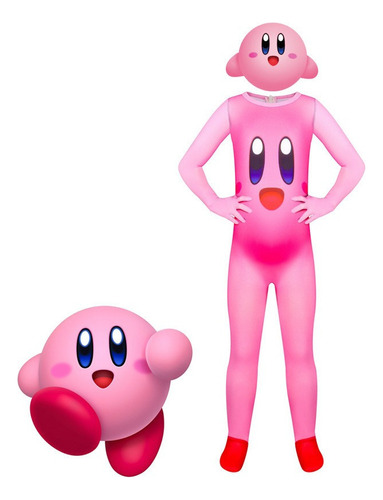 Kirby Cosplay Mono Y Máscara Traje De Dibujos Animados