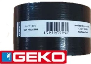 Imagen 1 de 3 de Cinta Duct Tape Geko 50 Mm X 9 M Negro Hecho En Italia 