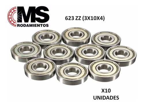 Ruleman 623 Zz (3x10x4) Impresoras 3d X10 Ms Rodamientos