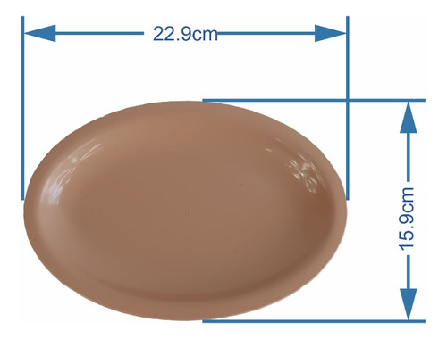 100 Platos Tampiqueños Mini Café 22.9cm 332ml Ovalado