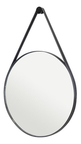 Espelho Adnet Lavabo Escandinavo 60cm suporte Pino Preto