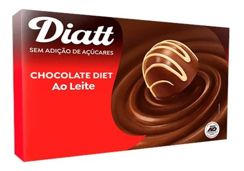 Barra De Chocolate Diet Ao Leite 500g - Diatt