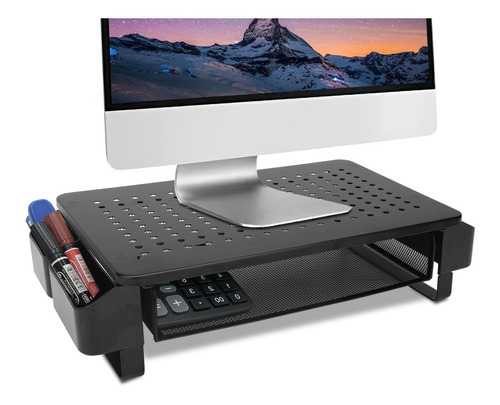 Mesa Elevadora Para Monitor De Computadora Con Organizador