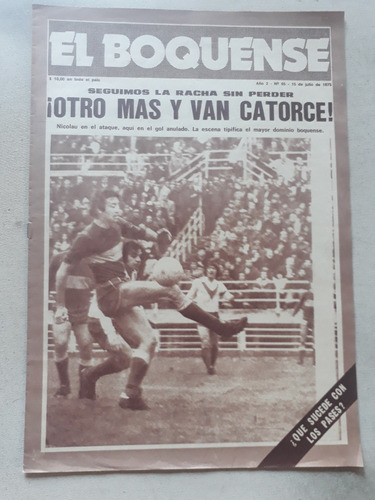 Revista El Boquense N° 65  - 15/7/1975 - Boca - Estudiantes 