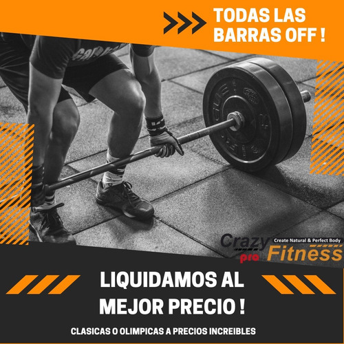 Imagen 6 de 9 de Barra Recta Cromada 1.50mts Olímpica Profesional Crazy