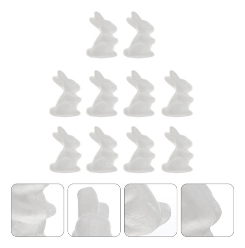 Decoraciones Con Forma De Conejito De Burbujas, 10 Unidades