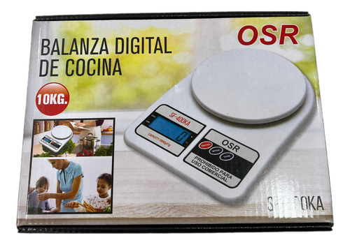 Balanza De Cocina Osr Sf-400ka: Precisión Y Estilo Blanco 10 Kg