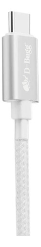 Kit Cable Tipo C A Tipo C Trenzado Y Adaptador Usb A A C Blanco