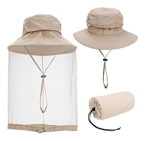 Repelente De Plagas - Yoption Mosquito Head Net Hat, Sun Hat