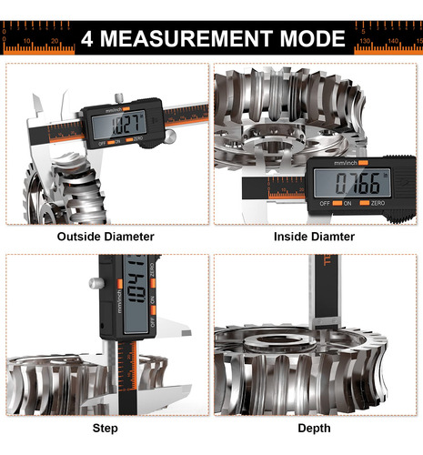 Calibre Digital Hardell 6 Pulgadas Micrómetro Pantalla Lcd