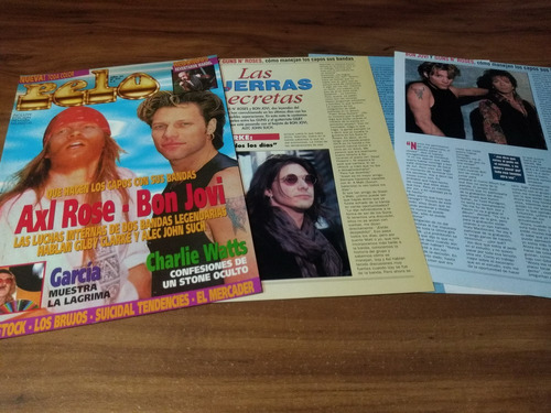 (rp103) Bon Jovi & Guns N' Roses * Tapa Revista + 3 Pgs