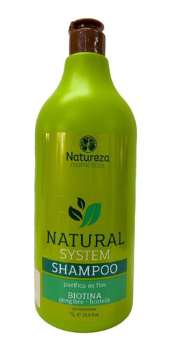 Shampoo Natural System 1000ml- Gengibre & Hertela - Natureza