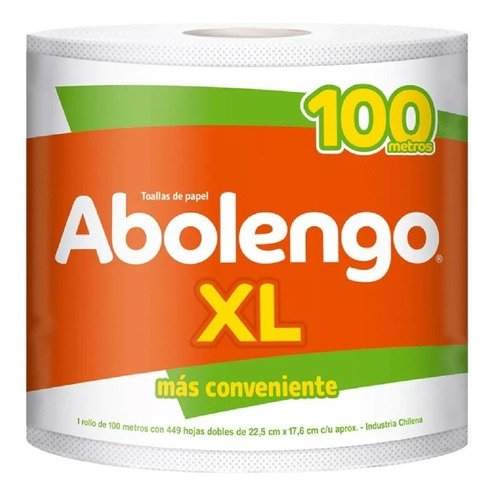 Toalla De Papel Abolengo Xl Rollo Gigante 1 Un 100 Mt