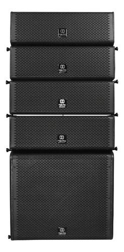 Line Array 1200w 4x Células + Subwoofer - Makpro Cor Preto 110v/220v