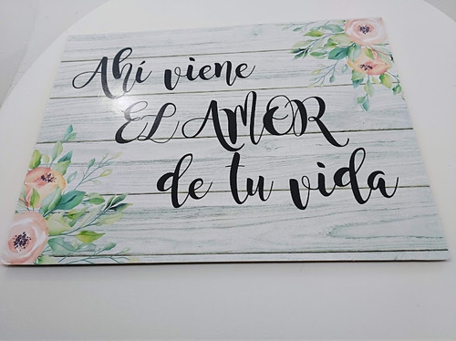 3 Cartel Para Cortejo Novios, Boda 30 X 20 Cm