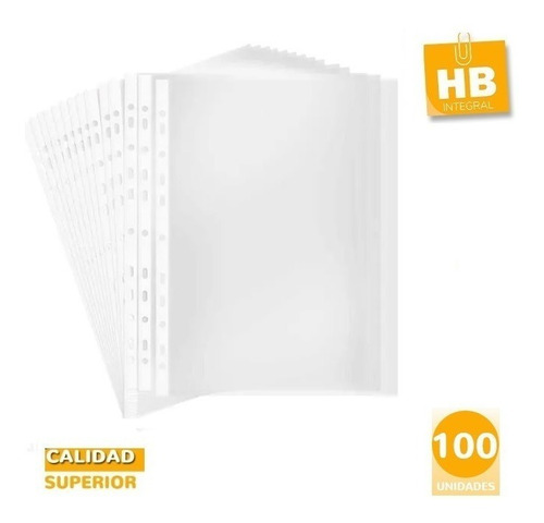 Imagen 2 de 3 de Folios Stendy Borde Blanco A4 X100 1º Calidad 40 Mic