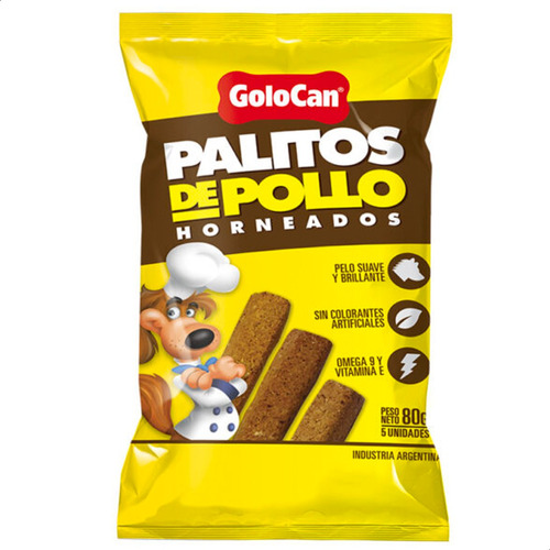 Palitos De Pollo Perro Golocan Horneados Omega 9 Vitamina E