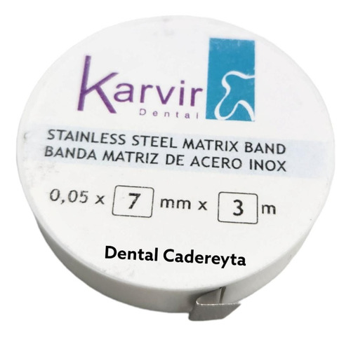 Banda Matrix 3m X 7mm Karvir Matriz Dental