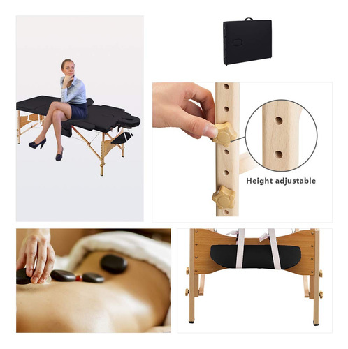 Cama De Masaje Portátil Ajustable Con Bolsa De Transporte Ne Color