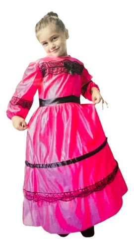 Disfraz Vestido Dama Antigua Infantil Niña Cotillon Patria