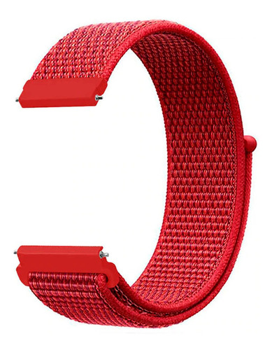 Pulseira Nylon Loop Encaixe Universal 20mm Todas As Cores Cor Vermelho Largura 20 mm