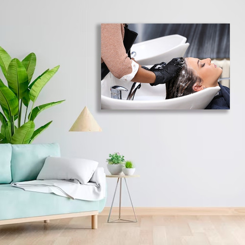 Cuadro Salon Belleza Spa Estetica Canvas Grueso 60x90cm Color Multicolor Armazón Bastidor