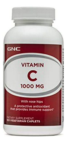 Gnc Vitamina C 1000 Mg 100 Cápsulas Vegetariana.