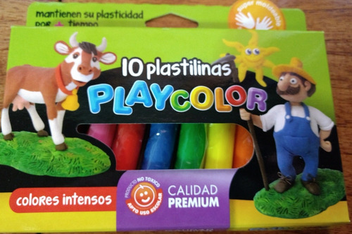 Plastilina X 10 Play Color  Surtidos 