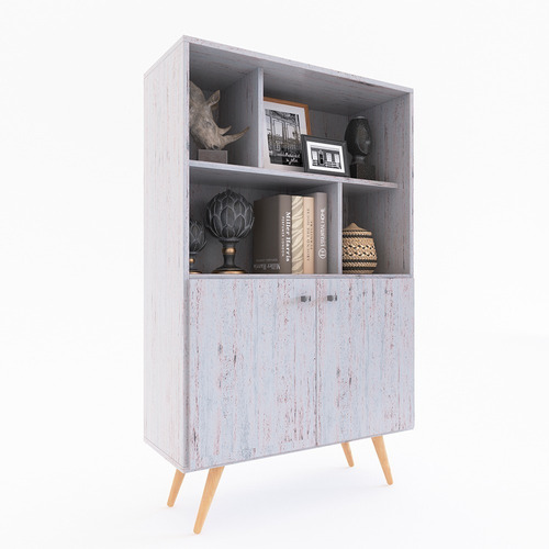 Mueble Living Hogar Biblioteca 80x35x140 Cm Delos Dl885