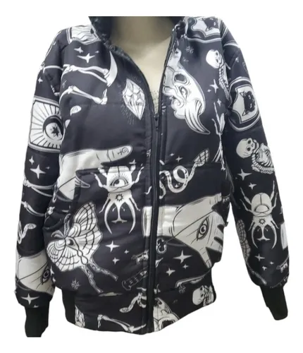 Nueva Chaqueta Unisex Estampada Rocknrolla Oversize Talla S-xl