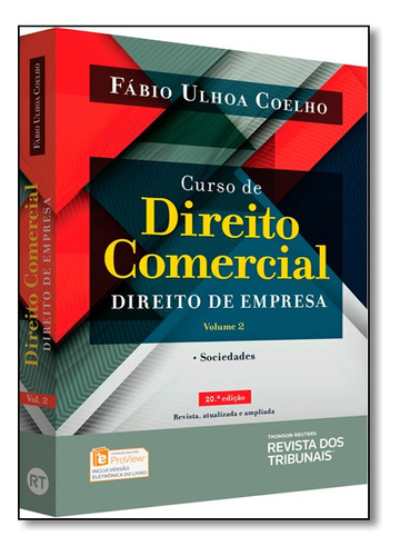 Curso De Direito Comercial - Direito De Empresa - Vol. 2, De Fabio Ulhoa Coelho. Editora Revista Dos Tribunais, Capa Mole Em Português, 2016