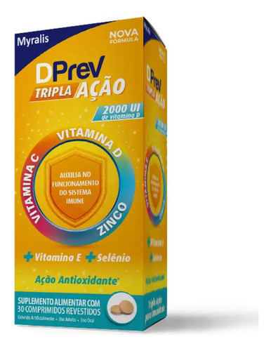 Dprev Tripla Ação C/ 30 Cpr. Sem Sabor