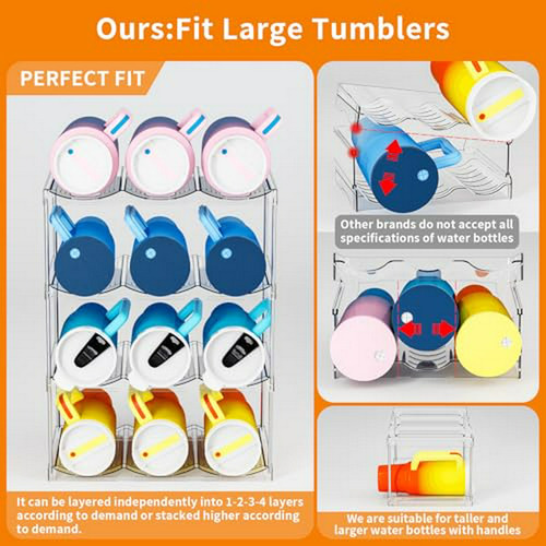Organizador Apilable De Botellas Yieach Para Gabinete - 4 Pc