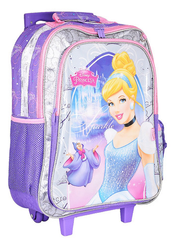 Mochila Escolar Con Carro Nena Princesa Aurora Luminares