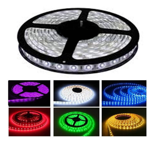 Tira Led De Calidad Rollos Led 5 Metros 12 Volts Para Autos Luces Anuncios Con 12 Meses Garantia