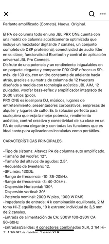 Corneta Jbl Prx One