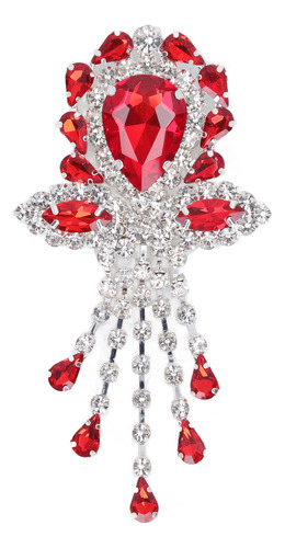 Broche De Boda Para Novia, 4 Unidades, Rojo Brillante, Brill