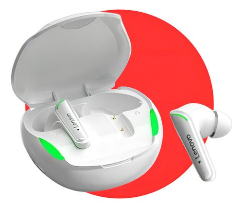 Fone De Ouvido Bluetooth Lenovo Thinkplus Live Pods Xt92 Cor Branco Cor da luz Verde